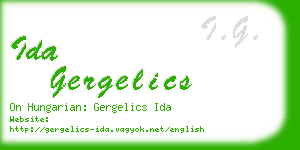 ida gergelics business card